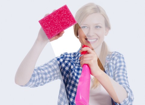 Team of Go Broom experts deep cleaning an office
